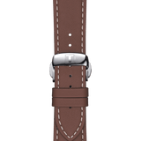 Tissot Gentlemen Powermatic 80 Silicium Blue Dial Brown Leather Strap Watch For Men - T127.407.16.041.00