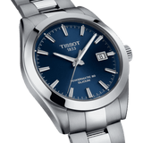 Tissot Gentlemen Powermatic 80 Silicium Blue Dial Silver Steel Strap Watch For Men - T127.407.11.041.00