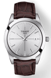 Tissot Gentlemen Silver Dial Brown Leather Strap Watch for Men - T127.410.16.031.01