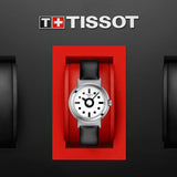 Tissot Heritage Memphis Lady White Dial Black Rubber Strap Watch For Women - T120.210.17.011.00