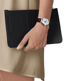 Tissot Heritage Memphis Lady White Dial Black Rubber Strap Watch For Women - T120.210.17.011.00