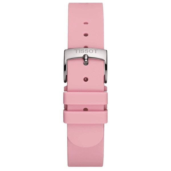 Tissot Heritage Memphis Lady White Dial Black Rubber Strap Watch For Women - T120.210.17.011.00