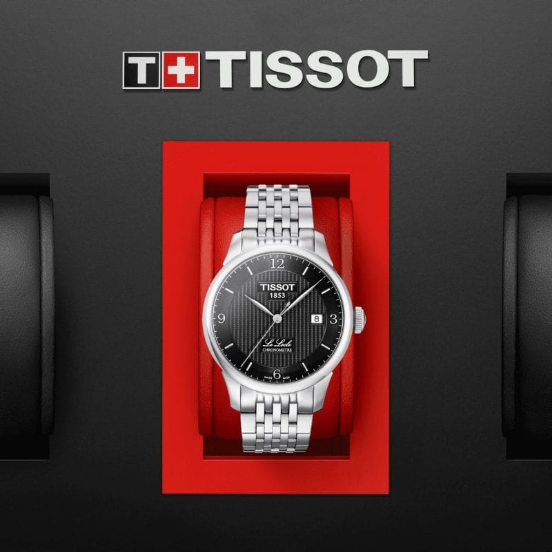 Tissot Le Locle Automatic Black Dial Silver Steel Strap Watch For Men - T006.408.11.057.00