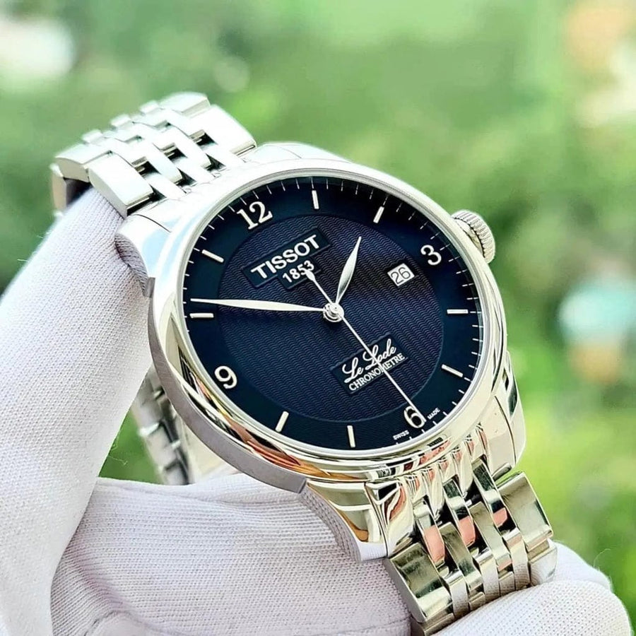 Tissot Le Locle Automatic Black Dial Silver Steel Strap Watch For Men - T006.408.11.057.00