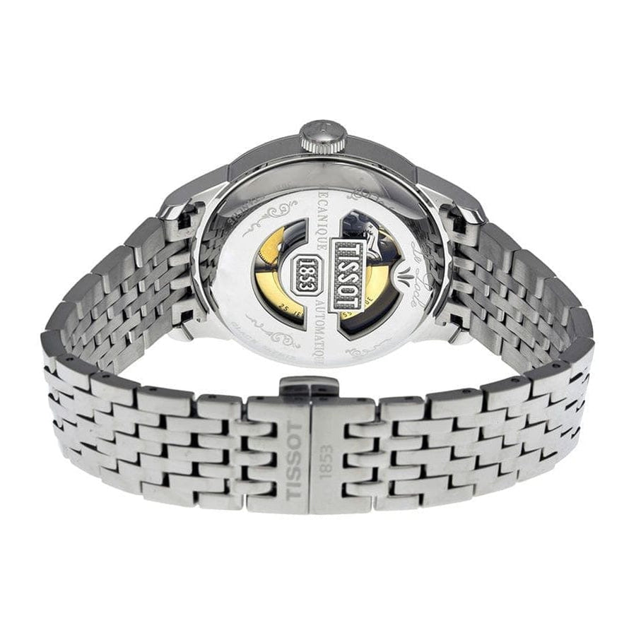 Tissot Le Locle Automatic Black Dial Silver Steel Strap Watch For Men - T41.1.483.53