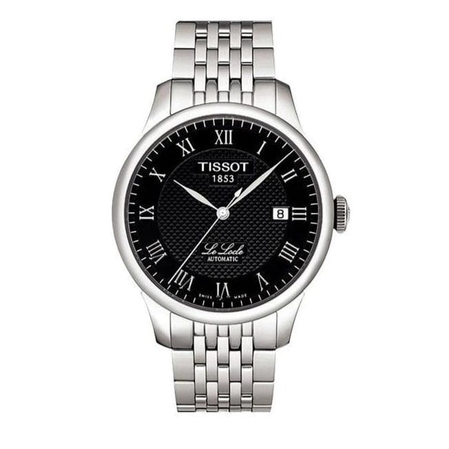 Tissot Le Locle Automatic Black Dial Silver Steel Strap Watch For Men - T41.1.483.53