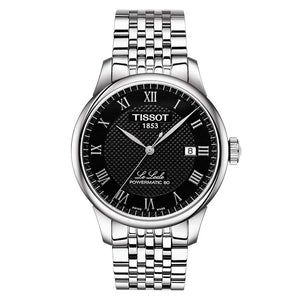 Tissot Le Locle Automatic Black Dial Silver Steel Strap Watch For Men - T41.1.483.53