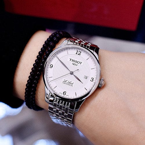 Tissot Le Locle Automatic Cosc White Dial Silver Steel Strap Watch For Men - T006.408.11.037.00