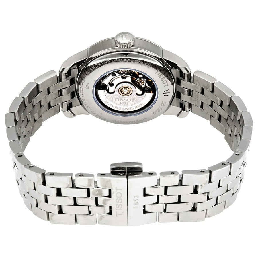 Tissot Le Locle Automatic Diamonds Mother of Pearl Dial Silver Steel Strap Watch For Women - T006.207.11.116.00