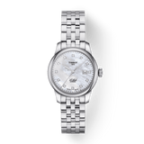 Tissot Le Locle Automatic Diamonds Mother of Pearl Dial Silver Steel Strap Watch For Women - T006.207.11.116.00
