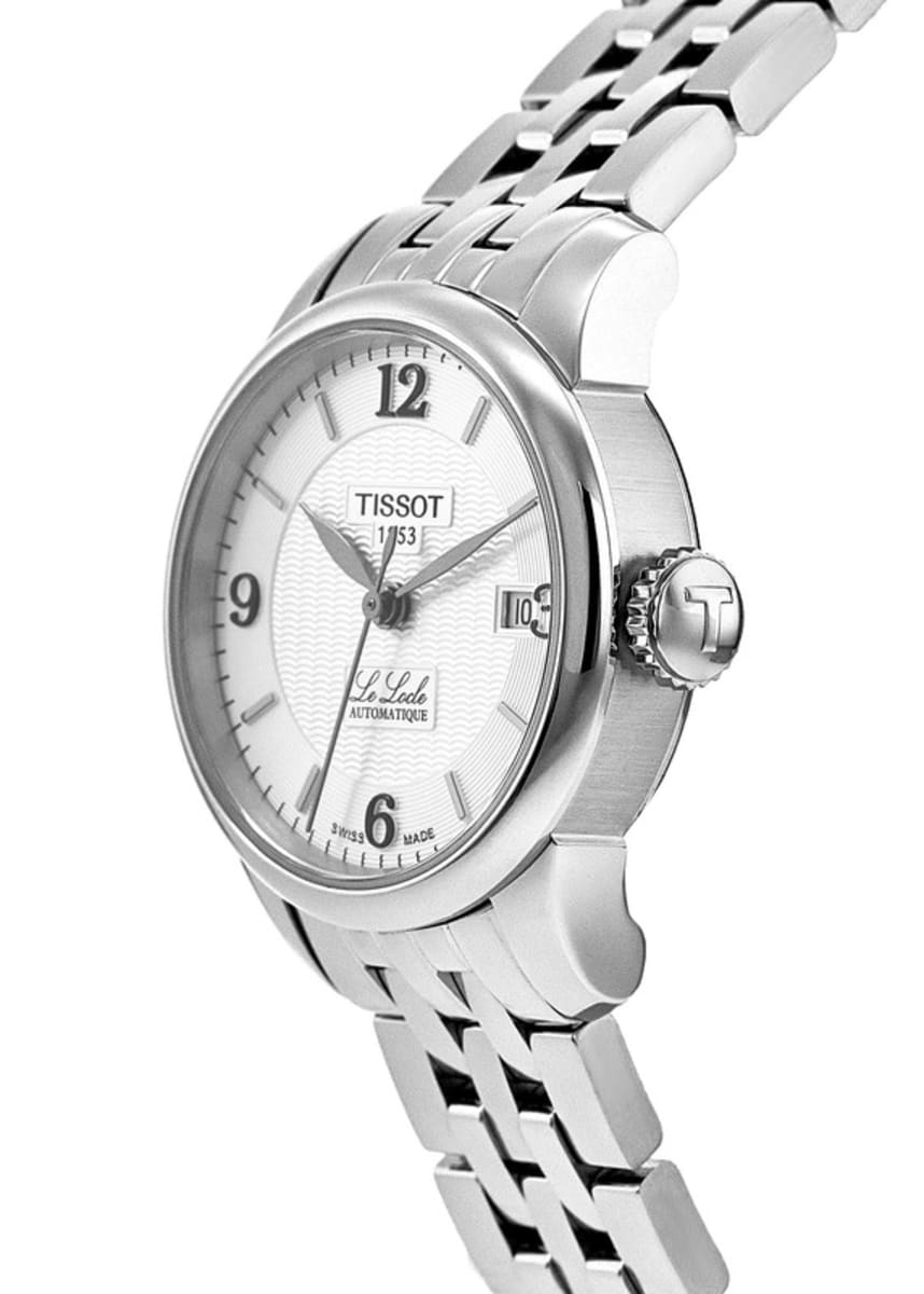 Tissot Le Locle Automatic Double Happiness Lady Silver Dial Silver Steel Strap Watch For Women - T41.1.183.35