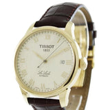 Tissot Le Locle Automatic Gold Dial Brown Leather Strap Watch For Men - T41.5.413.73