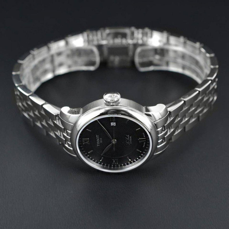Tissot Le Locle Automatic Lady Black Dial Silver Steel Strap Watch For Women - T006.207.11.058.00