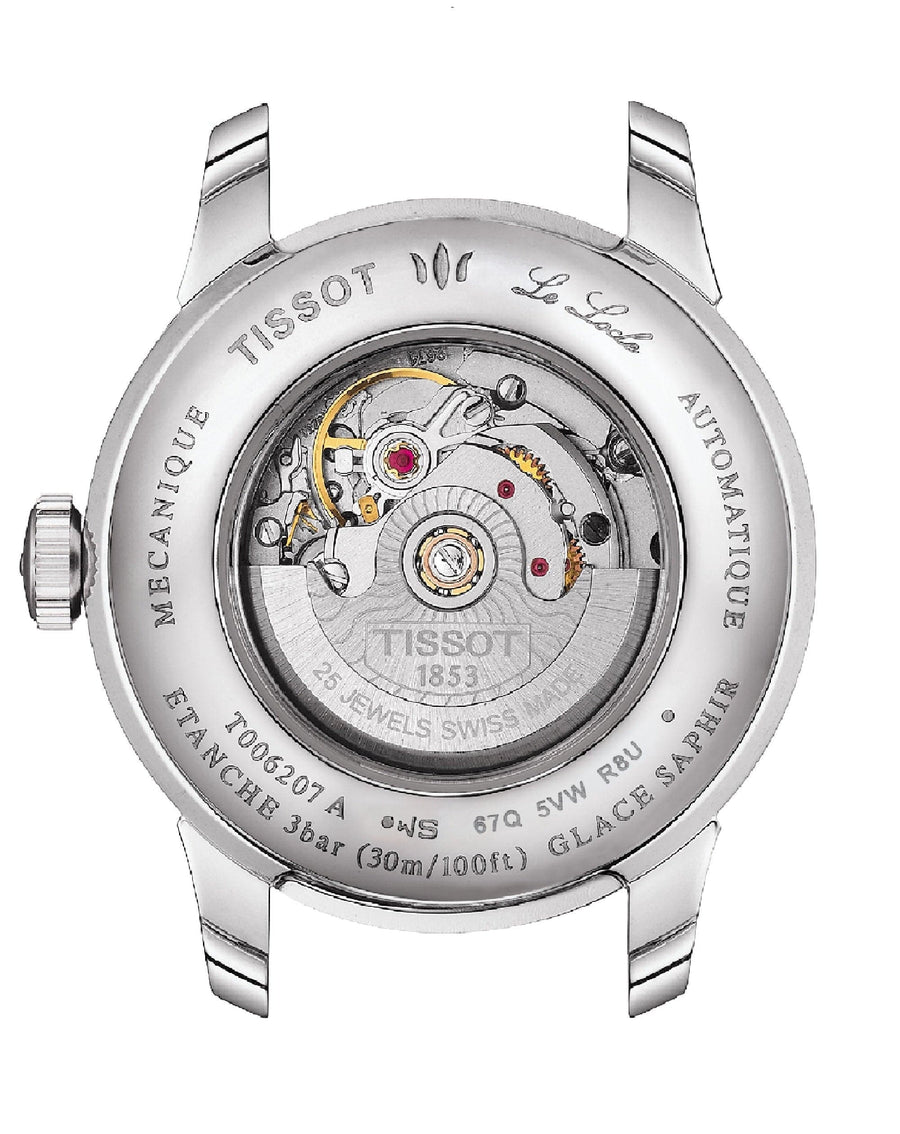 Tissot Le Locle Automatic Lady Black Dial Silver Steel Strap Watch For Women - T006.207.11.058.00
