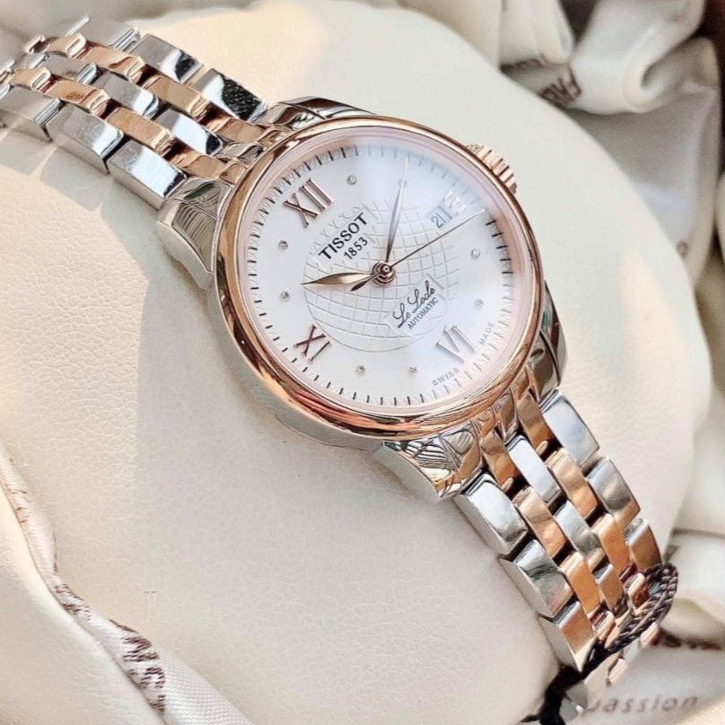 Tissot Le Locle Automatic Lady Silver Dial Two Tone Steel Strap Watch For Women - T41.2.183.16