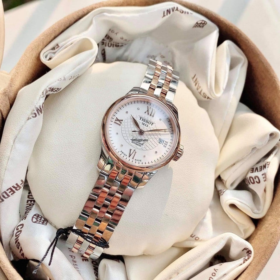 Tissot Le Locle Automatic Lady Silver Dial Two Tone Steel Strap Watch For Women - T41.2.183.16