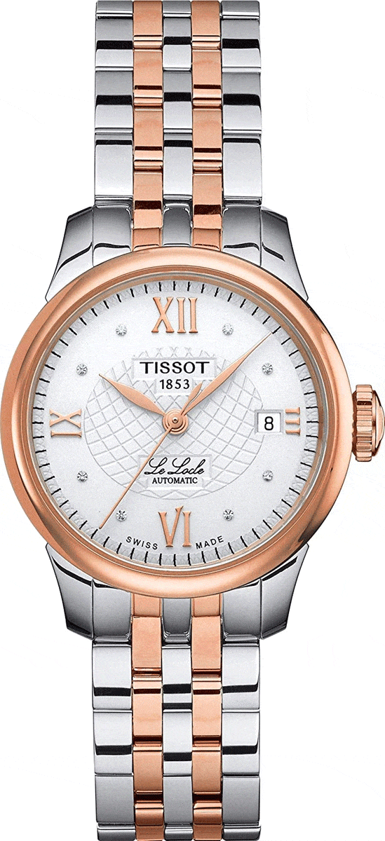 Tissot Le Locle Automatic Lady Silver Dial Two Tone Steel Strap Watch For Women - T41.2.183.16