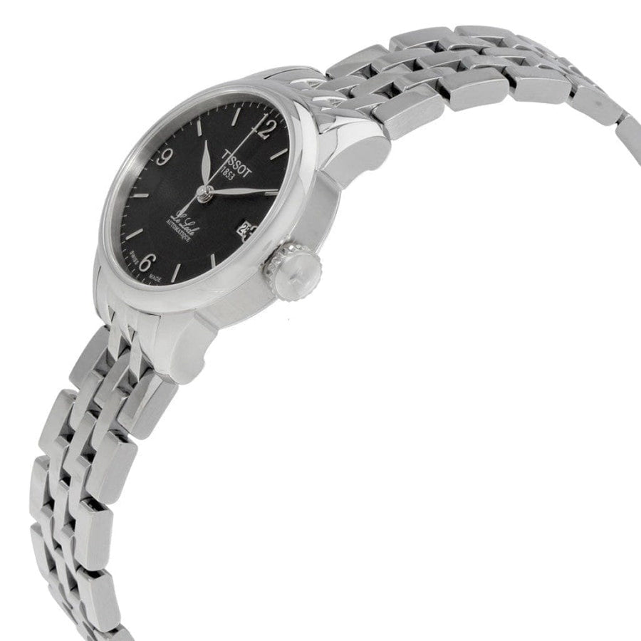 Tissot Le Locle Automatic Small Lady Black Dial Silver Steel Strap Watch For Women - T41.1.183.53