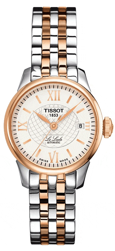 Tissot Le Locle Automatic Small Lady Silver Dial Two Tone Steel Strap Watch For Women - T41.2.183.33