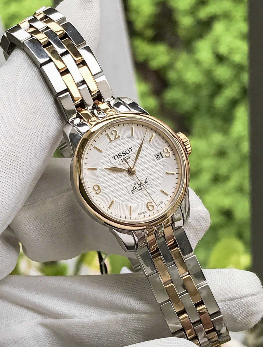 Tissot Le Locle Automatic Small Lady White Dial Two Tone Steel Strap Watch For Women - T41.2.183.34