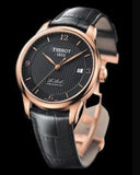 Tissot Le Locle Chronometer Black Dial Black Leather Strap Watch For Men - T006.408.36.057.00