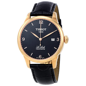 Tissot Le Locle Chronometer Black Dial Black Leather Strap Watch For Men - T006.408.36.057.00