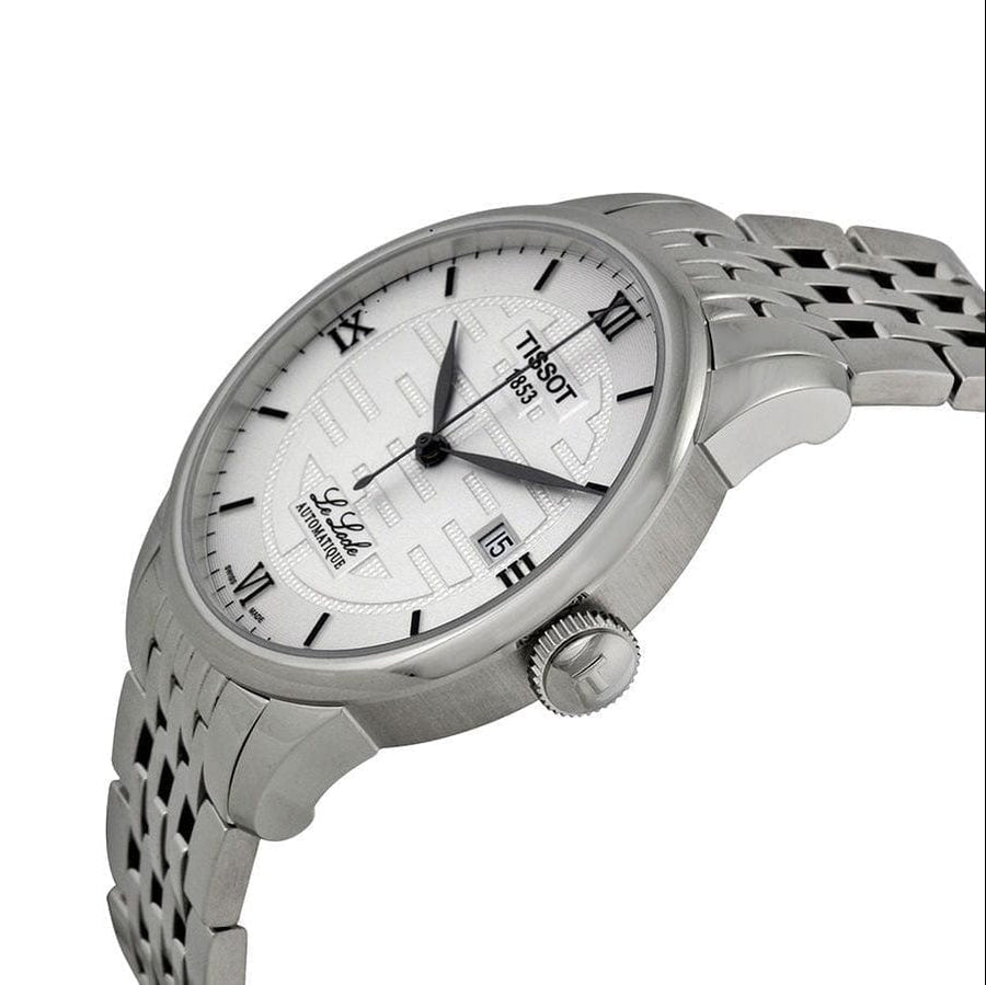 Tissot Le Locle Double Happiness Automatic Silver Dial Silver Steel Strap Watch For Men - T41.1.833.50