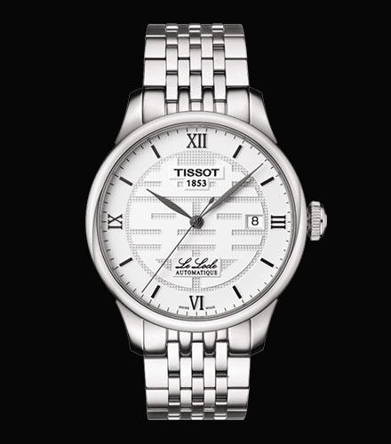 Tissot Le Locle Double Happiness Automatic Silver Dial Silver Steel Strap Watch For Men - T41.1.833.50