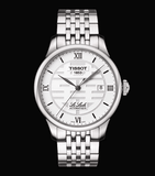 Tissot Le Locle Double Happiness Automatic Silver Dial Silver Steel Strap Watch For Men - T41.1.833.50