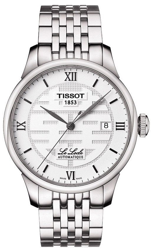Tissot Le Locle Double Happiness Automatic Silver Dial Silver Steel Strap Watch For Men - T41.1.833.50
