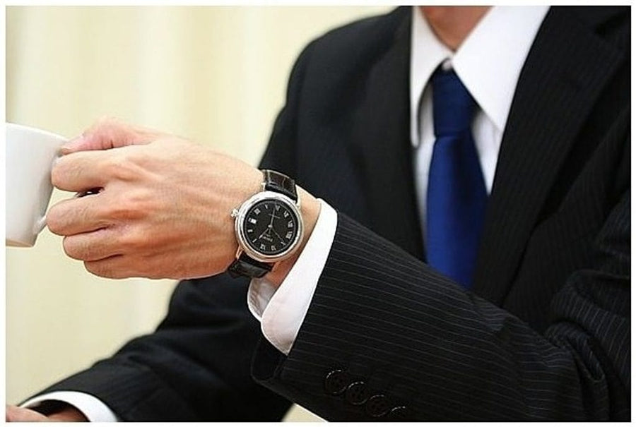 Tissot Le Locle Powermatic 80 Black Dial Black Leather Strap Watch For Men - T006.407.16.053.00