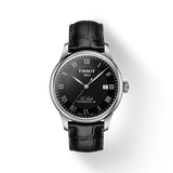 Tissot Le Locle Powermatic 80 Black Dial Black Leather Strap Watch For Men - T006.407.16.053.00