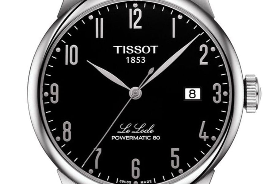 Tissot Le Locle Powermatic 80 Black Dial Silver Steel Strap Watch For Men - T006.407.11.052.00