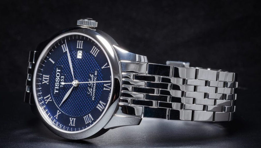 Tissot Le Locle Powermatic 80 Blue Dial Silver Steel Strap Watch For Men - T006.407.11.043.00