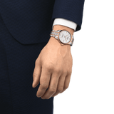 Tissot Le Locle Powermatic 80 Diamonds Silver Dial Two Tone Steel Strap Watch For Men - T006.407.22.036.01