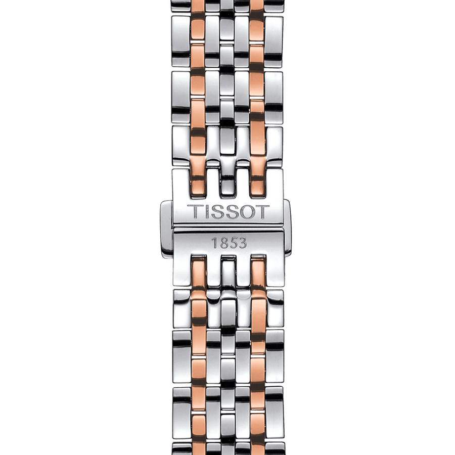 Tissot Le Locle Powermatic 80 Diamonds Silver Dial Two Tone Steel Strap Watch For Men - T006.407.22.036.01