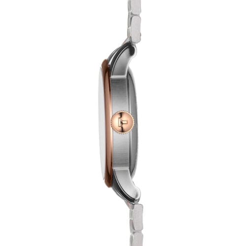 Tissot Le Locle Powermatic 80 Diamonds Silver Dial Two Tone Steel Strap Watch For Men - T006.407.22.036.01