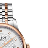 Tissot Le Locle Powermatic 80 Diamonds Silver Dial Two Tone Steel Strap Watch For Men - T006.407.22.036.01