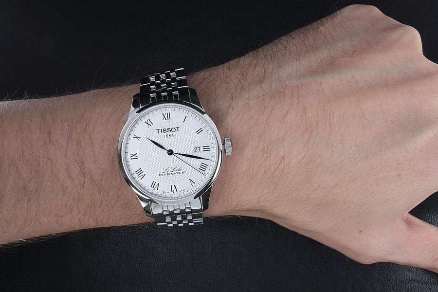 Tissot Le Locle Powermatic 80 Silver Dal Silver Steel Strap Watch For Men - T006.407.11.033.00