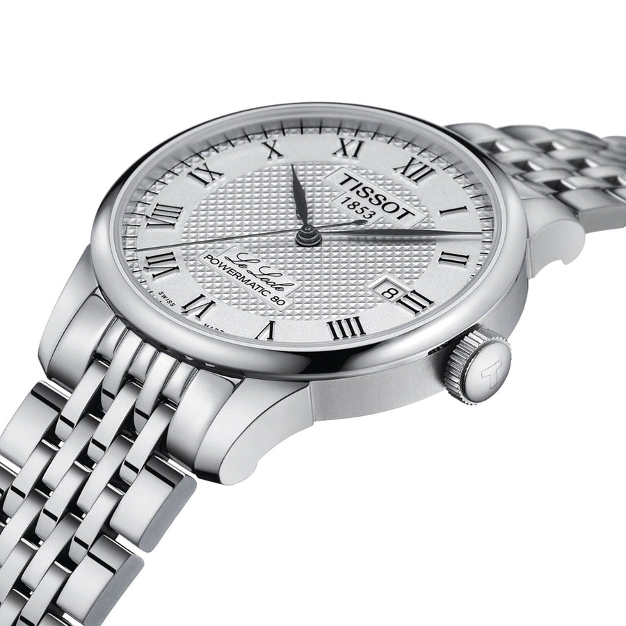 Tissot Le Locle Powermatic 80 Silver Dal Silver Steel Strap Watch For Men - T006.407.11.033.00