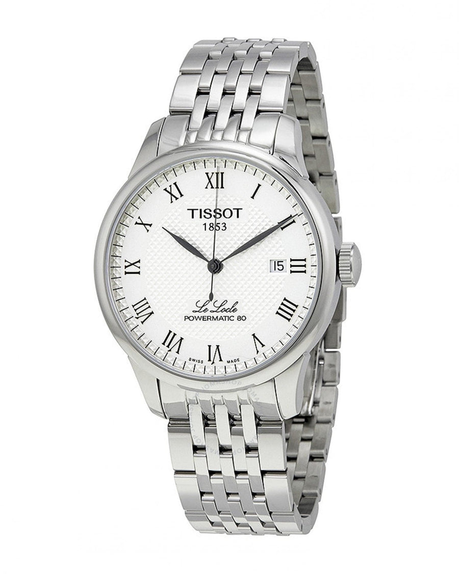 Tissot Le Locle Powermatic 80 Silver Dal Silver Steel Strap Watch For Men - T006.407.11.033.00