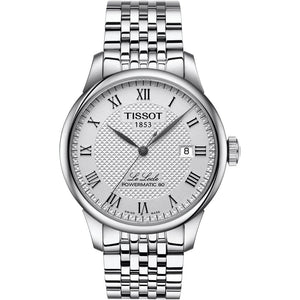 Tissot Le Locle Powermatic 80 Silver Dal Silver Steel Strap Watch For Men - T006.407.11.033.00