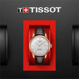 Tissot Le Locle Powermatic 80 Silver Dial Brown Leather Strap Watch For Men - T006.407.36.033.00