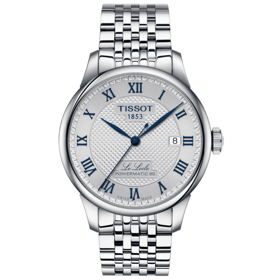 Tissot Le Locle Powermatic 80 Silver Dial Silver Steel Strap Watch for Men - T006.407.11.033.03
