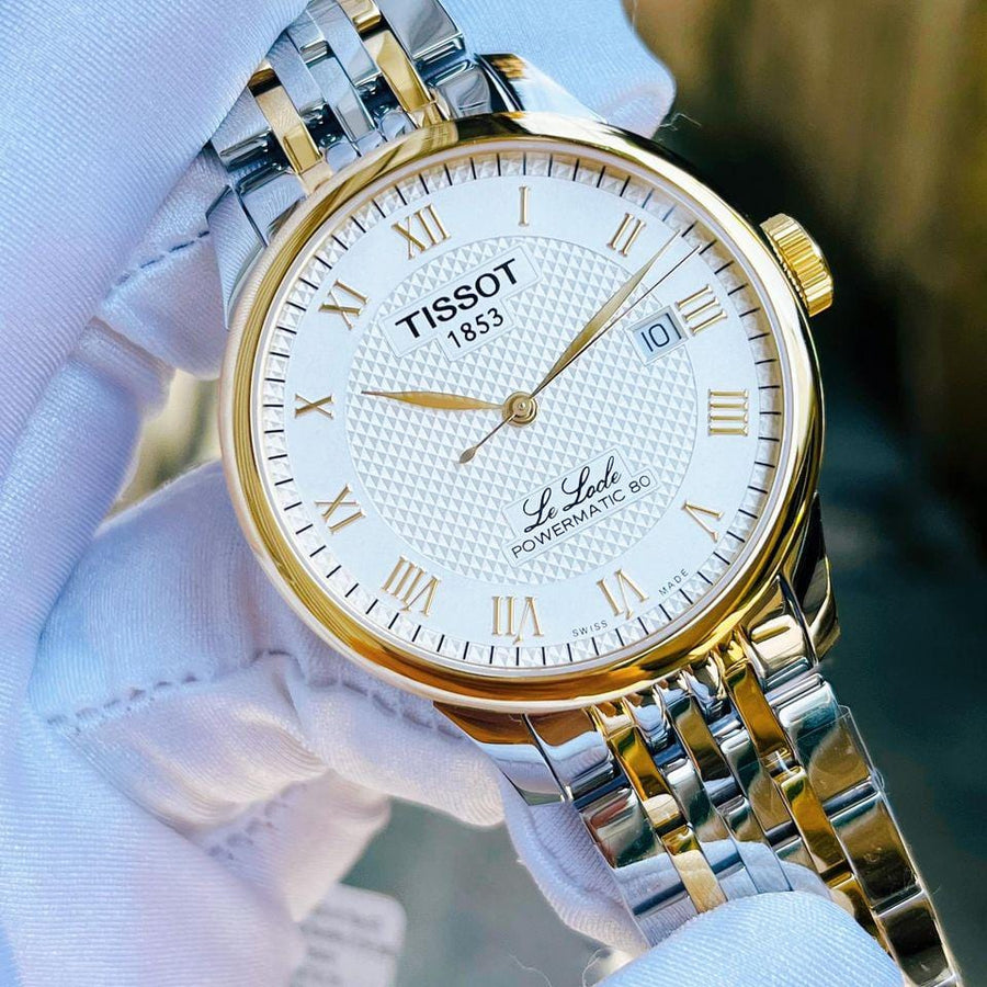 Tissot Le Locle Powermatic 80 Silver Dial Two Tone Steel Strap Watch For Men - T006.407.22.033.01