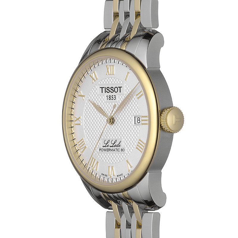 Tissot Le Locle Powermatic 80 Silver Dial Two Tone Steel Strap Watch For Men - T006.407.22.033.01