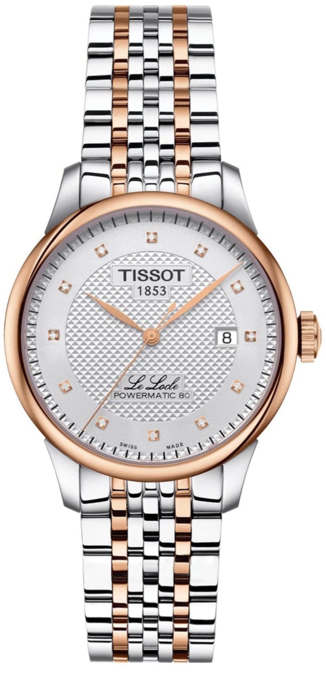 Tissot Le Locle Powermatic 80 Silver Dial Two Tone Steel Strap Watch For Men - T006.407.22.036.01