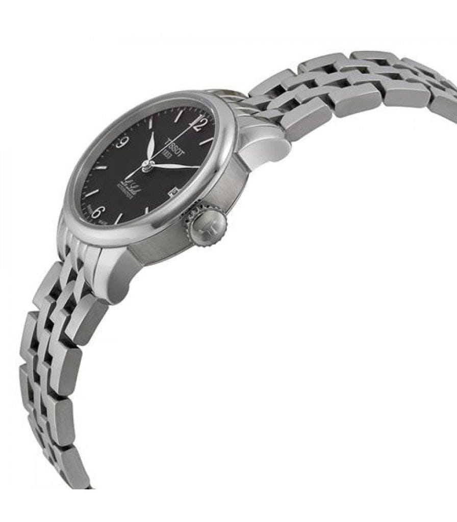 Tissot Le Locle Small Automatic Black Dial Silver Steel Strap Watch For Women - T41.1.183.54