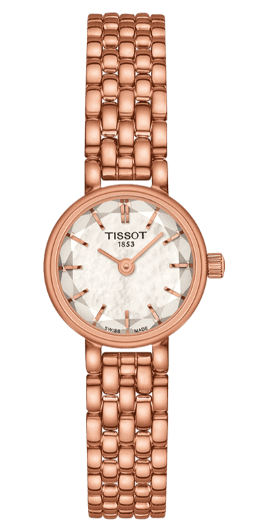 Tissot Lovely Mother of Pearl Dial Rose Gold Steel Strap Watch for Women - T140.009.33.111.00