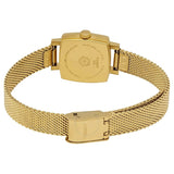 Tissot Lovely Square Silver Dial Gold Mesh Bracelet Watch For Women - T058.109.33.031.00